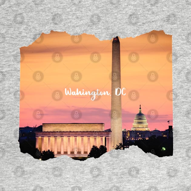 Sunset Photo Washington DC USA city tall monument texture sky dc statehood by BoogieCreates